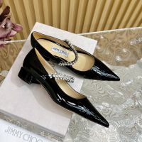 Jimmy Choo Bing Pumps Women Patent Leather With Crystal Strap Black