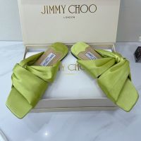 Jimmy Choo Narisa Slides Women Satin Lemon
