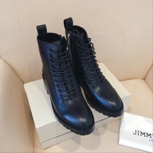 Jimmy Choo Cruz Combat Boots Women Leather Black