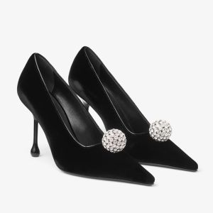Jimmy Choo Orb 95 Pumps Women Velvet Black