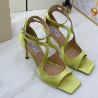 Jimmy Choo Azia 85 Sandals Women Satin Lemon