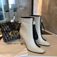 Jimmy Choo Macel 100 Ankle Booties Women Calf Leather Beige