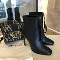 Jimmy Choo Macel 100 Ankle Booties Women Calf Leather Black