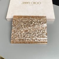 Jimmy Choo Candy Clutch Bag in Coarse Glitter Acrylic Gold