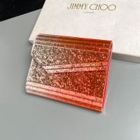 Jimmy Choo Candy Clutch Bag in Coarse Glitter Acrylic Orange