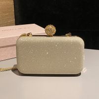 Jimmy Choo Cloud Clutch Bag in Fine Glitter Satin with Crystal Ball Khaki