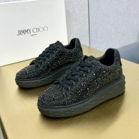 Jimmy Choo Diamond Light Maxi F Sneakers Women Nappa Leather with Rhinestone Black