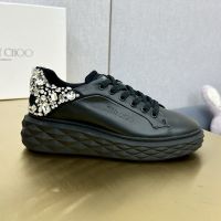 Jimmy Choo Diamond Maxi F II Sneakers Women Nappa Leather with Diamonds Black