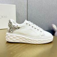 Jimmy Choo Diamond Maxi F II Sneakers Women Nappa Leather with Diamonds White