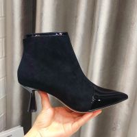 Jimmy Choo Kix Z 65 Ankle Booties Women Patent Leather And Suede Black