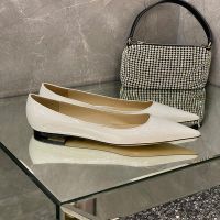 Jimmy Choo Love Flats Women Patent Leather White