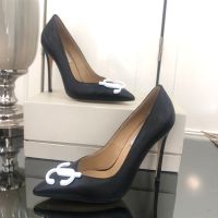 Jimmy Choo Love 100 Pumps Women Leather With JC Emblem Black