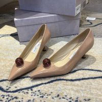 Jimmy Choo Orb 50 Pumps Women Patent Leather Apricot
