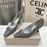 Jimmy Choo Ryker 70 Pumps Women Glitter Fabric Silver