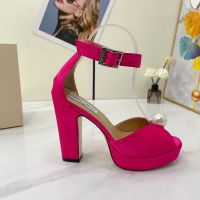 Jimmy Choo Socorie 115 Platform Sandals Women Satin With Pearl Detailing Rose