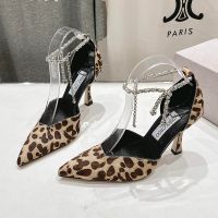 Jimmy Choo Stevie Pumps Women Leopard Suede Brown