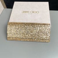 Jimmy Choo Sweetie Clutch Bag in Coarse Glitter Acrylic Gold/Black
