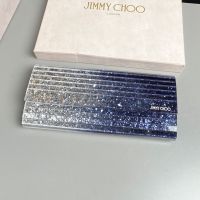 Jimmy Choo Sweetie Clutch Bag in Degrade Glitter Acrylic Silver/Navy Blue