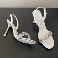 Jimmy Choo Tabatha 95 Sandals Women Nappa Leather White