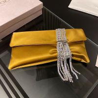 Jimmy Choo Zandra Clutch Bag in Vintage Satin Brown