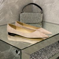 Jimmy Choo Love Flats Women Suede Beige