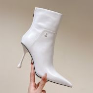 Jimmy Choo Cycas 80 Ankle Boots Women Nappa Leather White