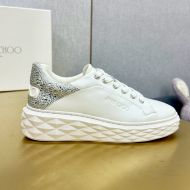 Jimmy Choo Diamond Maxi F II Sneakers Women Nappa Leather with Rhinestone White
