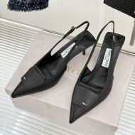 Jimmy Choo Frances 60 Slingback Pumps Women Leather Black