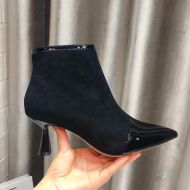 Jimmy Choo Kix Z 65 Ankle Booties Women Patent Leather And Suede Black